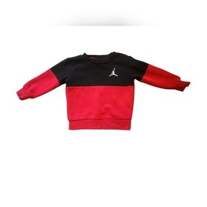 12 months Jumpman Jordan Black and Red Sweatshirt w/ snaps on the left shoulder